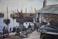 Penzance harbour by Geoffrey Huband, oil on canvas, sold Jun 2021