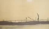 Landscape study by Roger Cecil, pencil and wash, sold Jun 2021