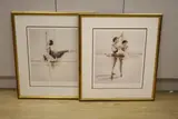 Studies of ballet dancers by Charles Willmott, pencil, offered Jun 2021