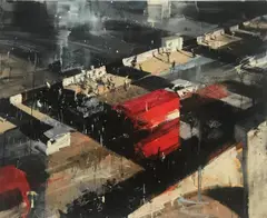 Red Bus, 2018 Giclee print edition of 35 by Matthew Radford, Giclee print edition of, sold Jun 2021