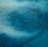 Blue Vortex by Jean Davey Winter, mixed media and acrylic, offered Jun 2021