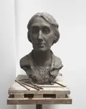 Portrait of Virginia Woolf by Suzie Zamit, bronze, offered Jun 2021
