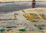 View from Port, Agra by Niamh Collins, 1990, oil, offered Jun 2021