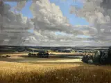 Sunlight and Shadow, Wallingford Berkshire, Fine Art Society label verso, 44 x 59cm by Max Hofler, oil on board, sold Jun 2021