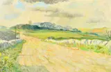 April Evening, Kingston, Dorset by Eustace P. E. Nash, oil on board, sold Jun 2022