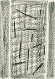 Australian, an abstract monochrome composition by Andrew Southall, pastel, sold Jun 2022