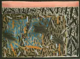 Australian, an abstract colourful composition by Andrew Southall, pastel, sold Jun 2022