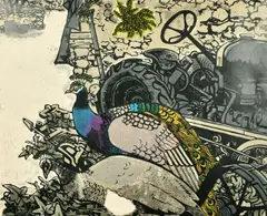Rural Museum, Isle of Wight by Carol Walklin, linocut, offered Jun 2022