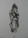 Black and white print - three quarter length study by David Porteous-Butler limited edition, print, offered Nov 2016