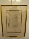 AXEL, Palencia-Cathedral interior, pencil, signed and dated, 48cm x 31cm by Herman Haig, pencil, sold Mar 2015