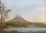 View over Mount Etna Signed and dated 1803 Bodycolour 40.5 x 55cm by Agostino Aglio, 1803, watercolor, sold Dec 2015