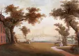 View over the Thames with St by John Claude Nattes, watercolor, offered Dec 2015