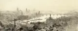 Blackfriars to Westminster from the top of St Paul’s Cathedral Signed Etching 16.5 x 38cm ++Paper slightly yellowed, one fox mark by William Lionel Wyllie, Etching, sold Dec 2015