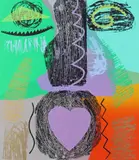 Heart of the month Signed, titled, dated ‘91 and numbered 17/18 Screenprint 48 x 42cm ++Good condition by Susie Paterson, Screenprint, sold Dec 2015