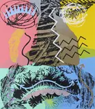 My lips are sealed Signed, titled, dated ‘91 and numbered 15/19 Screenprint 48 x 42cm ++Good condition by Susie Paterson, Screenprint, offered Dec 2015