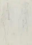 Diana Dancing - study for a pot graphite on paper by Robert J Washington, drawing, offered Nov 2015