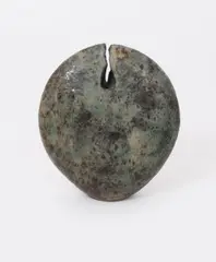 A large stoneware split disc form by Alan Wallwork, sculpture, sold Nov 2015