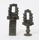 Both glazed verdi gris impressed seal mark by John Maltby, sculpture, sold Nov 2015