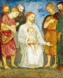 Christ Teaching painted plaster panel, framed unsigned 38 x 31cm by Ellen Mary Rope, oil, offered Oct 2015