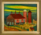 titled Berks County Harvest Down Oley Way by David Y. Ellinger, oil on canvas, sold May 2019