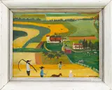 titled Contour Farming by David Y. Ellinger, oil on canvas, sold May 2019