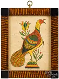 fraktur of peacocks by David Y. Ellinger, watercolor, sold May 2019