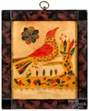 theorem of a peafowl by David Y. Ellinger, oil on velvet, sold May 2019