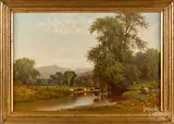 New England landscape by John Pope, oil on canvas, sold May 2019
