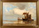 coastal scene by Carlton Chapman, oil on canvas, sold May 2019