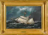 seascape by William Pierce Stubbs, oil on canvas, sold May 2019