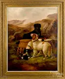 of three spaniels after the hunt by John Gifford, oil on canvas, sold May 2019