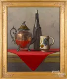 still life by William Ewing III, oil on board, sold May 2019