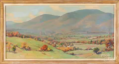 landscape by Francis Dixon, oil on board, sold Mar 2019