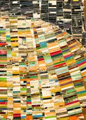 Untitled (Tessellated Collage) by Lance Letscher, collage with paper and staples on masonite, sold Mar 2022