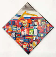 Schloss-Platz by Robert S. Neuman, 1963, oil on canvas, sold Mar 2022