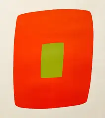 Orange with Green by Ellsworth Kelly, 1964-65, lithograph in colors, sold Mar 2022