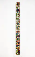 Untitled (Green Column) by Richmond Burton, 2000, oil on linen, sold Mar 2022