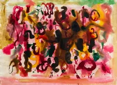 Untitled (Abstract Composition) by William Ronald, watercolor on paper, sold Mar 2022