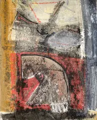 Salsipuedes Forms by John Walker, 1991, monoprint, sold Mar 2022
