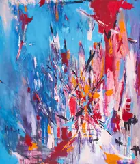 Untitled (Abstract Composition) by Gene Hutner, oil on canvas, sold Mar 2022