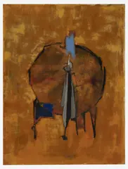 Untitled (Space Shuttle) by Benoît Gilsoul, oil on paper, sold Mar 2022