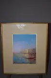 Vue de Venise by Charles Pelletier, Pastel, sold Jul 2020