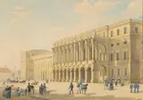 Promenade devant la Résidence de Munich by Johann Baptist Kuhn, Aquarelle, sold Jun 2020