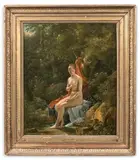 La Rêverie (Idylle) by Pierre-Antoine Mongin, 1818, Toile, sold Jun 2020