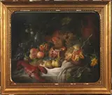 Nature morte au homard by Hugues Fourau, 1852, Pastel, sold Jun 2020