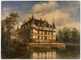 Vue du château d'Azay-le-Rideau by Pierre-Justin Ouvrié, Toile, sold Jan 2020