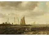 Bewegte see mit Booten in der Nähe Einer Mole by Maerten Fransz van der Hulst, oil on panel, sold Jun 2026