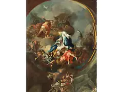 Aufnahme Mariens in den Himmel by Paul Troger, oil on canvas, sold Jun 2024