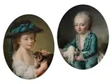 Junge, der Einen Kleinen Hund Hält by François-Hubert Drouais, oil on canvas, sold Mar 2025