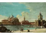 Venedig, Blick Über die Punta Della Dogana auf die Insel san Giorgio by Johan Richter, oil on canvas, sold Jun 2026